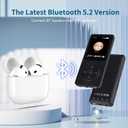 MP3 Player with Bluetooth 5.2 HiFi Sound, with Built-in Speaker/FM Radio/Voice Recorder/E-Book, Lossless Sound Multifunctional Mini Design Ideal for Sport Running (Earphones Included)