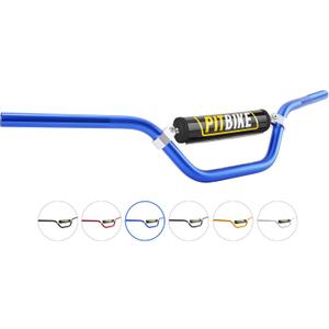 Handlebars 7/8 Inch for Motorcycle,RUTU Upgraded Universal Dirt Bike Handle Bar with Crossbar Pad Mid-Rise Mini Bike Pit Bike Handlebar for Motocross ATV Quad - Blue