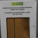 NutriChef 2-Piece Nonstick XL Cookie Sheets for Baking - 22" x 16" Stackable Extra Large Baking Sheet - Carbon Steel Baking Pans, PFOA, PFOS, PTFE Free- NCLGBP28 (Gold)