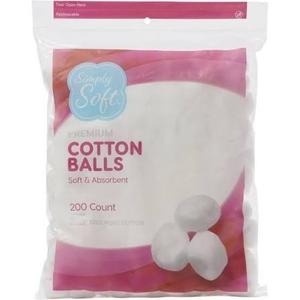 2 x Simply Soft 888277681937 Cotton Balls 200 Count Ss Jumbo .65G