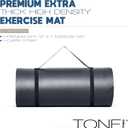 Tone Fitness 1-Inch Thick Yoga Mat | High-Density, Non-slip Exercise Mat with Carrying Strap for Yoga, Pilates, & Home Gym Workouts | Multiple Options