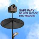 24 Inch Large Squirrel Baffle for Bird Feeder Pole, Squirrel Proof Bird Feeders Baffle with Metal Frame, Outside Squirrel Stopper & Bird House Guard for Shepherds Hook, Black, 1 Pack