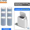 CTIME - 36 Replacement Toilet Brush Heads, Suitable for Bathrooms and Toilets