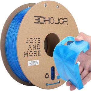 TPU Filament 1.75mm TUP95A 3D Printer Filament Flexible Soft 3D Filament 1KG (2.2lbs) fit Most FDM 3D Printers Dimensional Accuracy +/- 0.03 mm-Transparent Blue