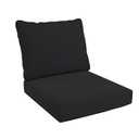 California Umbrella Outdoor Deep Seat, Patio Seat Cushion, 24 x 48 Inch, Premium Outdoor Memory Foam, Fade Resistant, Sunbrella Fabric, Black