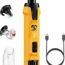 Casfuy 6-Speed Dog Nail Grinder – 50%+ Boost Power Dog Nail Trimmers Quiet with Dust Cap & 2 LED Lights & 2000mAh Battery & 4.8V Motor Electric Pet Toenail File Tool for Large Medium Small Dogs Cats