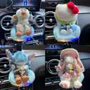 2 x Car Air Freshener Vent Clip with Light Used for Jelly Cat Car Seat,Have A Seat Compatible with Fuggler Accessories (Battery Type-Blue)