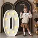 Marquee Letters 3 Feet Tall, 3FT Large Light up Letters O, Big Sign O with Warm White Light for Birthday HOCO Wedding Proposal Engagement Graduation Party Backdrop Decorations