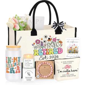 JTENGTOP Retirement Gift for Woman 2026, Best Retirement Gifts for Women Coworker Teacher, Happy Retired Ideas Gifts for Nurses Grandma Mom