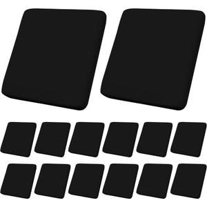 14Pcs Outdoor Cushion Covers, Patio Cushion Covers,Stretch Elastic Slipcovers, Replacement Washable & Reusable Furniture Protector for Patio Couch (Black,Cover Only)