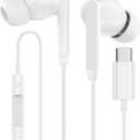 USB C Wired Earbuds Headphones for iPhone 16/16Pro Max/16 Pro/16 Plus/16e/15/15 Pro/15 Pro Max/15 Plus,Type C Wired Samsung Earbuds with Mic & Remote Control Earphones for Galaxy A17 S25 S24 S23 S22