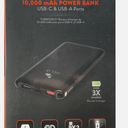 Helix TurboVolt+ 10000 mAh Power Bank - USB-A and USB-C Ports - Black