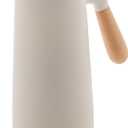 WOLFF - Thermal Coffee Carafe - Hot or Cold Drinks, Double Walled Insulated Vacuum Flask - Leakproof Coffee Dispenser with Wooden Handle, Thermos Bottle for Cold Beverages - White, 34floz/1L