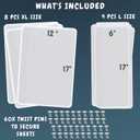 Anti Cat Scratch Furniture Protector, 12-Pack Couch Protector from Cat Claws  Heavy-Duty, Easy-to-Apply Scratching Deterrent and Shield for Sofa Corners, Walls, Doors- with 60 Twist Pins