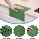 Homaxy 12 Pack Kitchen Dishcloths (10 x 10 Inches, Grass Green), Super Soft and Absorbent Coral Velvet Dish Towels, Nonstick Oil Fast Drying Microfiber Cleaning Cloth, No Lint Household Dishcloths