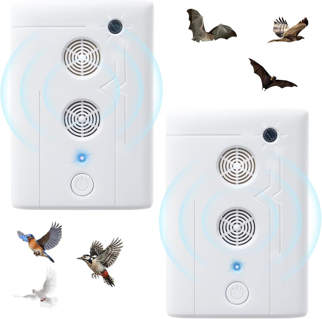 2026 Ultrasonic Bird Repellent Devices Bird Repeller Outdoor Bird Deterrents Plug in Pigeon Repellent Indoor Woodpecker Goose Deterrent to Keep Birds Away from Rooftops Porch Balconies Attic