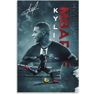 Kylian Mbapp Poster 2 Wall Art Canvas Print Poster Home Bathroom Bedroom Office Living Room Decor Canvas Poster Unframe: 12x18inch(30x45cm)
