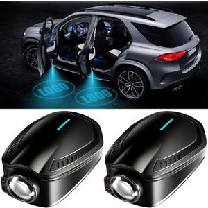 Car Door Lights,Door Lights Logo Projector Rechargeable,Car Door Projector Lights,HD Car Welcome Light for Cars Use at Night 2pcs (for Redhorse)