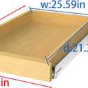 Wooden Pull out Cabinet Organizer 26" W x 21" D x 3.35" H, Heavy Duty Slide Out Drawers Pull-Out Home Organizers for Kitchen Cabinets