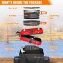 Hisencn Camping Stove,2 Burner Propane Stove,20000 BTU/h Camping Cooking set Includes Frying Pan,Kettle and Pot,Adjustable Burners & Piezo Ignition,Portable stove for camping Outdoor,Red