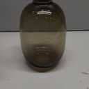 GeLive Brown Glass Vase Round Clear Colored Flower Vase for Centerpiece Long Stem Branch Fresh Artificial Plant Bottle Modern Home Indoor Decoration (Brown)