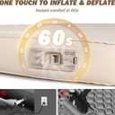 TOBTOS 4" Thick Self Inflating Sleeping Pad with Electric Pump, 60s Inflate Ultra-Compressible Compact Foam Camping Mattress, Insulated Sleeping Mat for Tent, Car, Camping