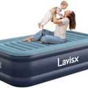 Lavisx Twin Air Mattress 18” with Built in Pump, 2 Mins High Speed Inflation Luxury Auto Stop Pump Blow Up Mattress Comfort Air Bed, Colchones Inflables
