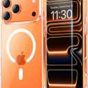 Temdan for iPhone 17 Pro Max Case Clear with Screen Protector, Compatible with Magsafe, Anti-Yellowing, Military-Grade Protection, Shockproof Slim Magnetic Phone Case Cover, Transparent