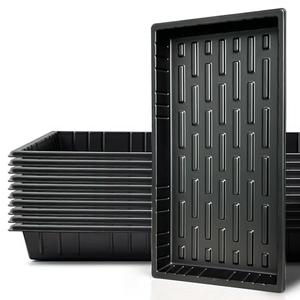 RooTrimmer Growing Trays, 1020 Plant Nursery Trays Heavy Duty Seed Starter Flat Seedling Tray for 72/128 Cell Plug Tray Transplant Growing Microgreens (21"×11", 10 Pack, 1.6" Deep, Without Holes)