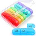 AIMI Weekly Pill Organizer 3 Times a Day, Large 7 Days Pill Box 3 Times a Day with Separate Container, Portable Pill Case for Medication, Vitamins, Fish Oil and Supplements
