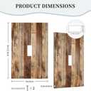 Decorative Light Switch Cover Plate Vintage Yellow Brown boards Tan Wood Plank 1 Gang Wall Plate Cover Single Toggle Switch Plate Covers Jumbo Electrical Switchplate Receptacle 2Pack