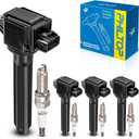 PHILTOP Ignition Coil Pack and Iridium Spark Plugs Fits for Mitsubishi 2014-2019 Outlander 2.4L, 4PCS UF814