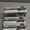 4pcs Solar/Rechargeable Multi Function 1000 Lumens LED Flashlight, with Emergency Strobe Light and 1200 Mah Battery, Emergency Power Supply and USB Charging Cable, Fast Charging (4PC) (Black)