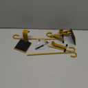 Fireplace Stocking and Garland Hanger, 2 in 1 Mantel Hangers for Garland, No Drill, Heavy Duty Adjustable Garland Hangers for Mantle, Christmas Mantle Garland & Stocking Holder (Gold, 2PCS)