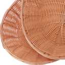 11 Inch Oval Poly Wicker Basket - Bulk, 11 Pack, Bread Serving Baskets for Home & Restaurant Use