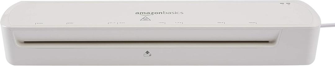 Amazon Basics 12-Inch Thermal Laminator Machine, Easy to Use for Home Office or School, White