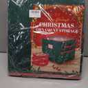 Christmas Ornament Storage Box with Dividers Fits 64 Holiday Ornaments 3 Inches Top Clear Christmas Storage Container with 4 Separate Trays Dual Zippers Red Holiday Ornament Storage Box Bin