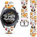 22mm Holiday Christmas Thanksgiving Watch Band Compatible with Samsung Galaxy Watch 46mm/Galaxy watch 3 45mm/Gear S3 Classic/Frontier Replacement Watch Strap