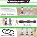 Brush Roll Replacement with Lower Duct Hose & Belt, Compatible with Shark NV752 NV750 NV650 NV650W NV750AND NV652 NV652C NV750W NV752BRN NV753C NV651 NV750W Vacuums, Vacuum Replacement Part
