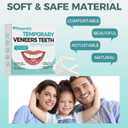 Temporary Snap on Veneers, Natural Looking False Teeth Dentures for Men and Women, Comfortable Fit for Upper and Lower