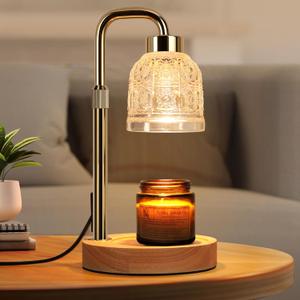 AIFEI Candle Warmer Lamp with Timer, Dimmable Adjustable Height Candle Lamp, Birthday Gifts for Women Mom Sister Friends, House Warming Gifts New Home Decor, Candle Lamp Warmer with 2 Bulbs - Gold