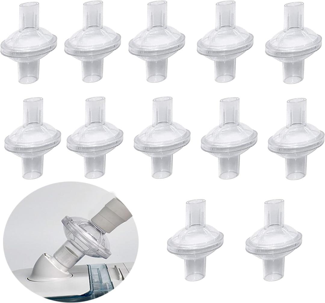 Filters for Cpap Machine - 12 Pcs Cpap Filters fit Inline Filters Compatible with Resmed and Any Machine Size 22mm and 25mm Cpap Tube