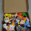 12 Pcs Birthday Mini Plush Toys Small Stuffed Animals with Hat for Student Classroom Reward Gifts, Return Gifts for Birthday Party Goodies Bag Fillers Party Decor