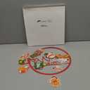 Magnet Metal Christmas Card Holder with Santa Claus Magnet Merry Mail Metal Wreath Xmas Card Display Photo Holder Wall Hanging for Christmas Holiday Party Picture Gift