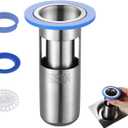 Odor Proof Floor DrainShower Floor Drain Backflow Preventer304Stainless Steel Drain FilterPrevent Backflow, Prevent Anti-Odor Dispersion in Bathroom and Kitchen(Depth 4.1")