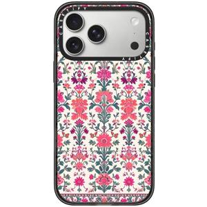 CASETiFY Impact iPhone 17 Pro Max Case [Slim/Wireless Charging Compatible / 8.2 ft. 4X Military Grade Drop Protection] - Persian Floral - Rose - Clear Black