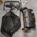 VEVOR Push Lawn Sweeper, 21inch Leaf & Grass Collector, Heavy Duty Thickened Steel Durable to Use with Large Capacity 3.5 cu. ft. Mesh Collection Hopper Bag, 2 Spinning Brushes