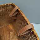 Bike Basket, Handmade Rattan Bicycle Baskets, Front Bike Baskets for Women’, Retro Style Bike Baskets for Adult Bikes (Brown)