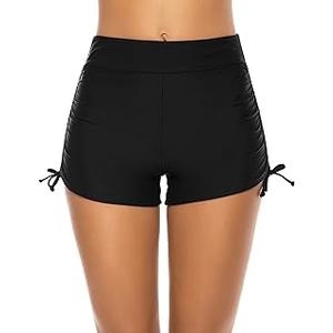 Women's Swim Shorts High Waisted Bathing Suit Bottoms Swimsuit Boy Shorts Swimwear Bikini Board Shorts Large