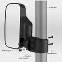 UTV Mirrors, UTV Side Mirrors with Adjustable Mirror, Compatible with ATV UTV SUV, Polaris Ranger General, Can Am Defender HD8 10, 2021-2023 Commander